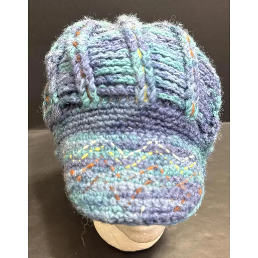 Newari Icelandic‎ Design Chunky Knit Crochet Style French Multicolor Y2K Beret
